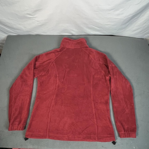 Columbia Fleece Jacket Womens Large Red Full Zip Soft Warm Outdoor Hiking - Picture 2 of 12